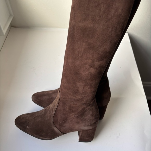 Stuart Weitzman TieLand Over The Knee Boots in Dark Brown Suede Sz 5 - Picture 8 of 11